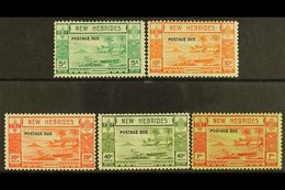 ENGLISH  POSTAGE DUE 1938 Complete Set, SG D6/D10, Very Fine Mint, Only Very Lightly Hinged. (5 Stamps) For More Images, - Sonstige & Ohne Zuordnung