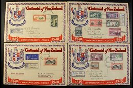 1940  CENTENNIAL ISSUE - ILLUSTRATED FIRST DAY COVERS, Incl. Complete Set On Four Registered, Brightly Coloured Covers W - Andere & Zonder Classificatie