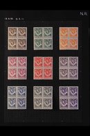 1953  QEII Definitives, Complete Set In BLOCKS OF FOUR, SG 61/74, Very Fine Mint, Hinged On Top Pair Only, Lower Pair Ne - Nordrhodesien (...-1963)