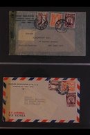 1942-1945 CENSORED COVERS & CARD COLLECTION.  An Interesting Collection Of Commercial & Airmail Covers Presented In Prot - Peru