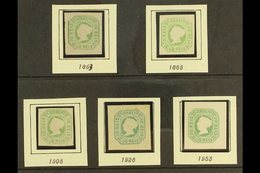 1853 50r GREEN REPRINTS.  Complete Set Of Five Different Reprints Of The 1853 50r Green, Comprising 1863 & 1885 Issues U - Andere & Zonder Classificatie