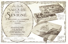 PUB CHOCOLATS " LA MARQUISE De SEVIGNE " 1913 ( 12 ) - Chocolat