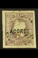 AZORES  1868-70 100r Dull Purple Imperf With 4 Large Margins, SG 6, Very Fine Used For More Images, Please Visit Http:// - Sonstige & Ohne Zuordnung