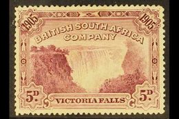 1905  5d Claret, P.14½ Victoria Falls, VARIETY, Similar To "Bird In Tree," SG 96, Mint. This Variety, Similar To That Li - Sonstige & Ohne Zuordnung