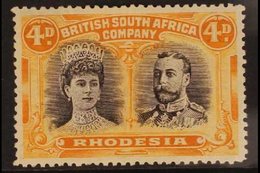 1910-13  4d Brown Purple & Orange "Double-Head" P14, SG 139, Fine Mint For More Images, Please Visit Http://www.sandafay - Other & Unclassified