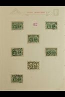 1910-13 DOUBLE HEADS - OLD TIME COLLECTION ON LEAVES  With Perf. 14 Shades Of ½d (2), 1d (2), 2½d (2), 3d. 4d, 5d, 10d F - Autres & Non Classés