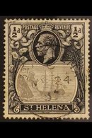 1922-37  ½d Grey & Black, BROKEN MAINMAST VARIETY, SG 97a, Very Fine Used. For More Images, Please Visit Http://www.sand - St. Helena