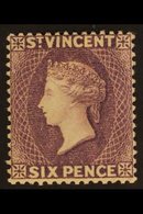 1885-93  6d Violet, CA Wmk, SG 52, Very Fine Mint For More Images, Please Visit Http://www.sandafayre.com/itemdetails.as - St.Vincent (...-1979)