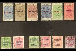 POSTAL FISCAL  1914-55 USED ASSEMBLY That Includes 1914-24 2s Blue (SG 122), 2s6d Grey Brown (SG 123), 10s Maroon (SG 12 - Samoa