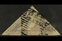 CAPE OF GOOD HOPE  1855-63 6d Deep Rose-lilac SG 7b, Attractive With Good Colour, Three Good Margins And Neat Part Trian - Zonder Classificatie