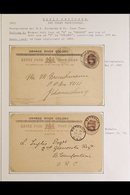 ORANGE RIVER COLONY  POSTAL STATIONERY 1901-1914 Attractive Collection With Specialized Information, All Fine Used Inclu - Non Classificati