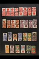 1913-24 KING'S HEADS CONTROLS  ½d To £1 Values Complete, With ½d All Plates Numbered 1 To 7, 1d Plates 3, 4, 6 & 7, 1½d  - Non Classificati