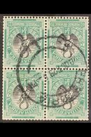 1926-27  ½d Black And Green, Perf 13½ X 14, Wmk Inverted (ex 1927 Booklet), SG 30ew, BLOCK OF FOUR Fine Used With Centra - Ohne Zuordnung