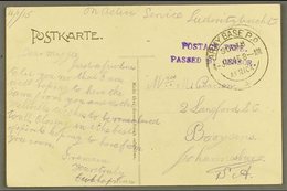 1915  (4 Jan) Stampless Postcard (of Railway Construction Gang) Hand Endorsed "On Active Service Luderitzbuch" Sent To J - Afrique Du Sud-Ouest (1923-1990)