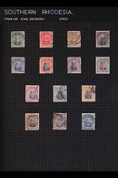 1924-64 USED COLLECTION  On Album Pages, We See 1924-9 KGV "Admiral" Defins Set, 1931-7 "Field Marshal" Set With Additio - Southern Rhodesia (...-1964)