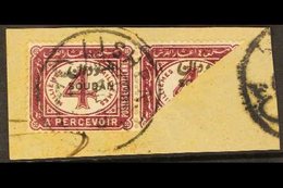 POSTAGE DUE  1897 4m Maroon BISECTED On Piece, SG D2a, Tied Shendi Cds Of 28/11/01. Very Scarce. For More Images, Please - Soedan (...-1951)