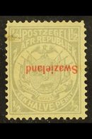 1892  ½d Grey Overprint INVERTED, SG 10a, Mint With A Small Tear At Upper Left, With PFSA 1997 Photo Certificate. For Mo - Swasiland (...-1967)