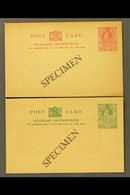 POSTAL STATIONERY  1932-5 KGV  ½d Green & 1d Carmine Postcards, H&G 1/2, Both Unused With "SPECIMEN" Overprints (2). For - Swaziland (...-1967)