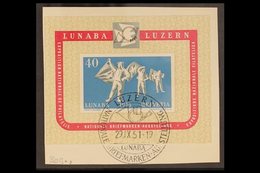 1951  LUNABA Exhibition Mini-sheet (Michel Block 14, SG MS531a), Very Fine Used On Piece, Very Fresh. For More Images, P - Sonstige & Ohne Zuordnung