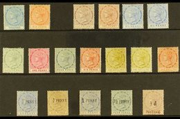 1879-1896 MINT COLLECTION  Presented On A Stock Card, ALL DIFFERENT & Includes 1879 3d & 6d, 1880 ½d, 1d & 2½d Shades, 1 - Trinité & Tobago (...-1961)