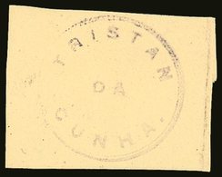 1908  Type I Cachet In Violet, SG C1, Very Fine Strike On Piece. Tidy And Appealing, Cat £4000 On Cover. Scarce! For Mor - Tristan Da Cunha