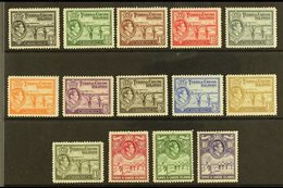 1938-45  Complete Set, SG 194/205, Very Fine Mint, Fresh. (14 Stamps) For More Images, Please Visit Http://www.sandafayr - Turks & Caicos