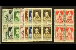 1936  Catholic Press Complete Set In BLOCKS OF FOUR, Mi 51/8, Very Fine Used (8 Blocks / 32 Stamps). For More Images, Pl - Sonstige & Ohne Zuordnung