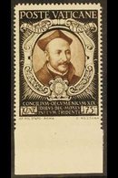 1946  75c Sepia & Black "St Ignatius Of Loyola" IMPERF AT BASE VARIETY, Sass 113e, Never Hinged Mint   For More Images,  - Other & Unclassified