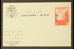 ROYALIST  1962 10b Red On White Air Letter Sheet With Various Additional Inscriptions In Black Including "FREE YEMEN FIG - Yemen