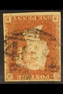 1841  1d Red-brown, "E E" Check Letters, WATERMARK INVERTED, SG 8Wi, Good To Fine Used, Four Margins. For More Images, P - Other & Unclassified