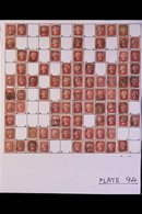 1858-79 PENNY RED PLATE RECONSTRUCTIONS.  A Most Useful, Partial Reconstruction Of PLATES 94 TO 97, With 720+ Stamps Of  - Other & Unclassified