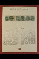 1873-80  1s Green, SG 150, A Complete Of Plates From 8 To 13, Used And In A Special Westminster Folder With Certificate. - Other & Unclassified