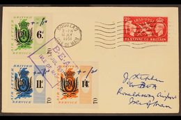 B.E.A. AIR LETTER SCARCE LOCAL SURCHARGES  1951 (17 July) Cover From Douglas To Ronaldsway Bearing GB 2½d Festival Plus  - Non Classés