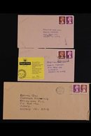 MACHIN FORGERIES  Group Of Three Covers, Each Franked With 1p Machin & 24p Machin Forgery, One Cover Not Cancelled, Anot - Autres & Non Classés