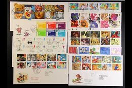 1989-2003 GREETINGS/OCCASIONS.  A Small Selection Of Greetings & Occasions Issues On First Day Covers Inc Se-tenant Pane - FDC