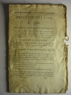 BULLETIN DES LOIS  1820 - COMPAGNIE ASSURANCE INCENDIE AISNE MARNE AUBE - GENDARMERIE PARIS - CLERAC ORNANS SAULIEU DAX - Decreti & Leggi