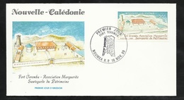 N.C.   Lettre Premier Jour Nouméa Le 18/11/1989 N°584  Fort Teremba Association Marguerite Sauvegarde Du Patrimoine  TB - Storia Postale