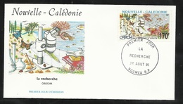 N.C.   Lettre Premier Jour Nouméa Le 26/08/1991 Le N°616 Orstom Recherche Scientifique Pour Le Développement   TB - Natuur