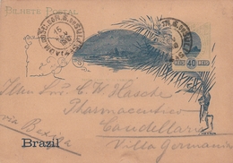 Brésil Entier Postal Illustré Pour L'Allemagne 1900 - Ganzsachen