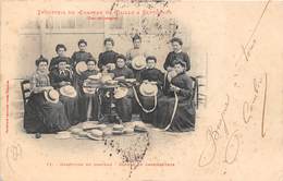 82-SEPTFONDS- INDUSTRIE DU CHAPEAU DE PAILLE - GARNITURE DU CHAPEAU - GROUPE DE GARNISSEUSES - Autres & Non Classés