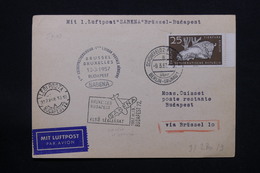 ALLEMAGNE - Enveloppe De Berlin Par 1 Er Vol Bruxelles / Budapest En 1957 - L 27979 - Cartas