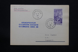 SUÈDE - Carte Transportée Par Hélicoptère En 1966 - L 27984 - Storia Postale