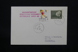 SUÈDE - Enveloppe Transportée Par Hélicoptère En 1964 - L 27987 - Brieven En Documenten