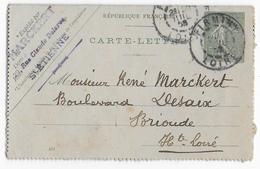 1905 - CARTE LETTRE - De SAINT ETIENNE Pour BRIOUDE - Ecrite De FIRMINY - Tarjetas Cartas