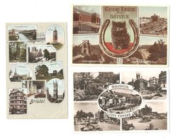 THREE BRISTOL MULTIVIEW POSTCARDS - Bristol