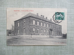 CPA 59 FEIGNIES ECOLE DE FILLES ET MAIRIE - Feignies