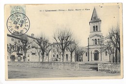 LIMONEST  (cpa 69)  Eglise, Mairie Et Place  -  L 1 - Limonest