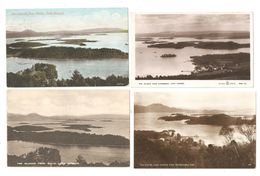 FOUR SCOTTISH POSTCARDS OF THE ISLES ISLANDS FROM LOCH LOMOND SCOTTISH ISLANDS - Stirlingshire