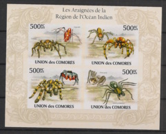 Comores - 2009 - N°Yv. 1971 à 1974 - Araignées - Non Dentelé / Imperf. - Neuf Luxe ** / MNH / Postfrisch - Spiders