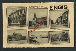 Souvenir De Engis - Multi-vues: Maison Communale, Eglise, Rue Joseph Wauters, Gare, Nouveau Pont, Monument F.N.C. - Engis